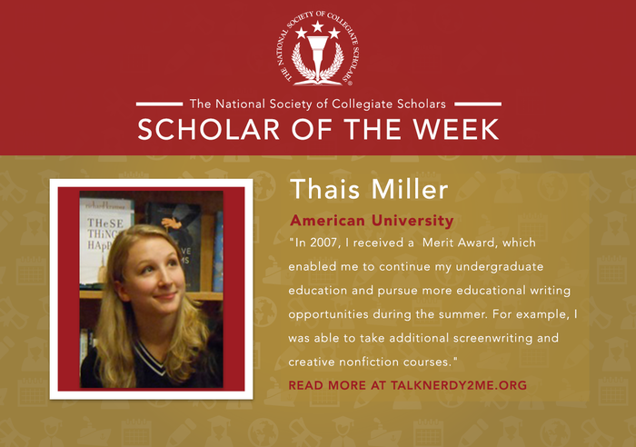 Scholar of the Week: Thais!