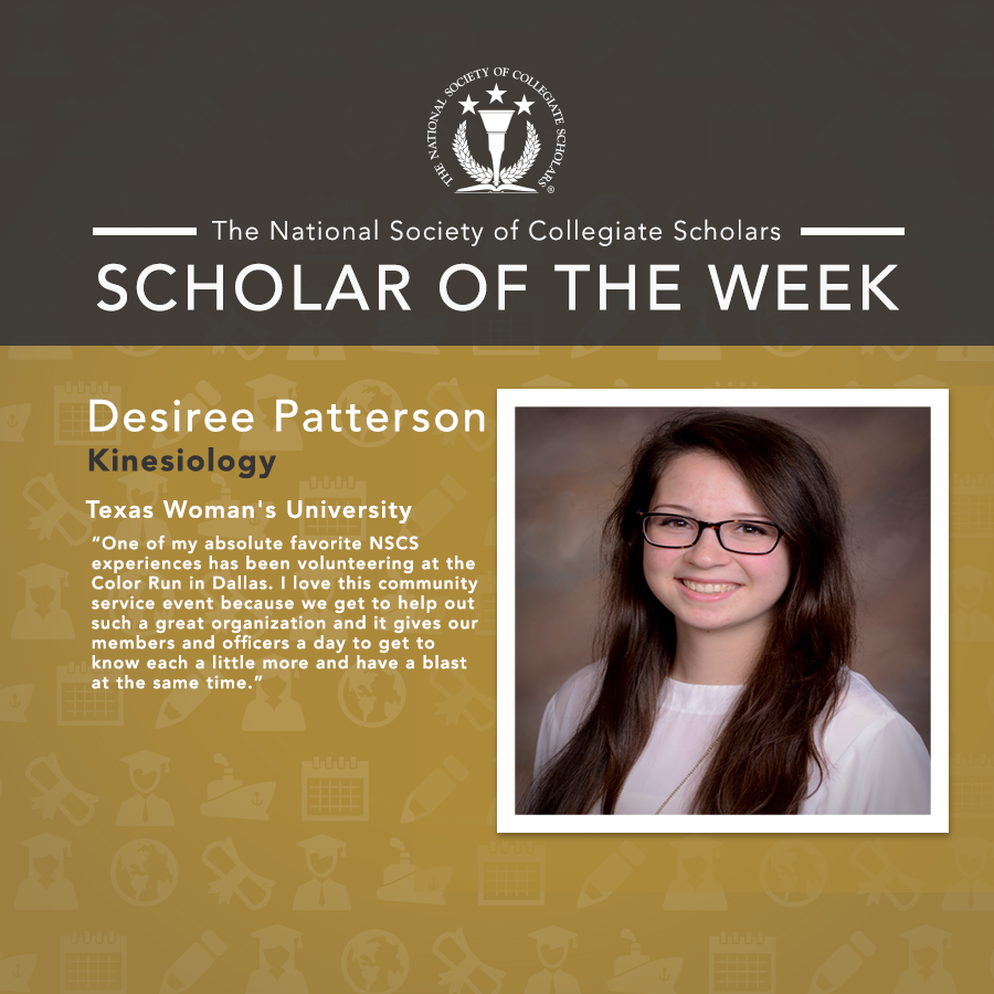 Scholar of the Week: Desiree Patterson