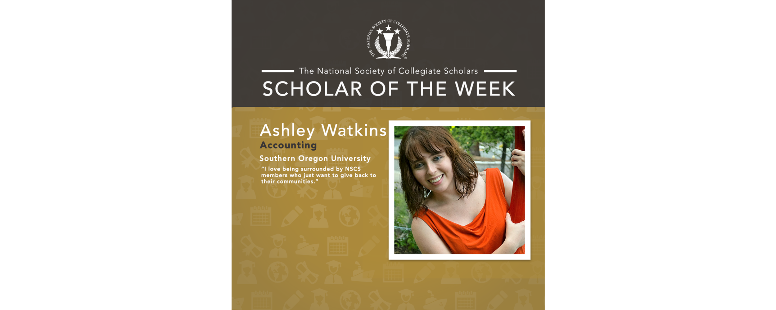 Scholar of the Week: Ashley Watkins