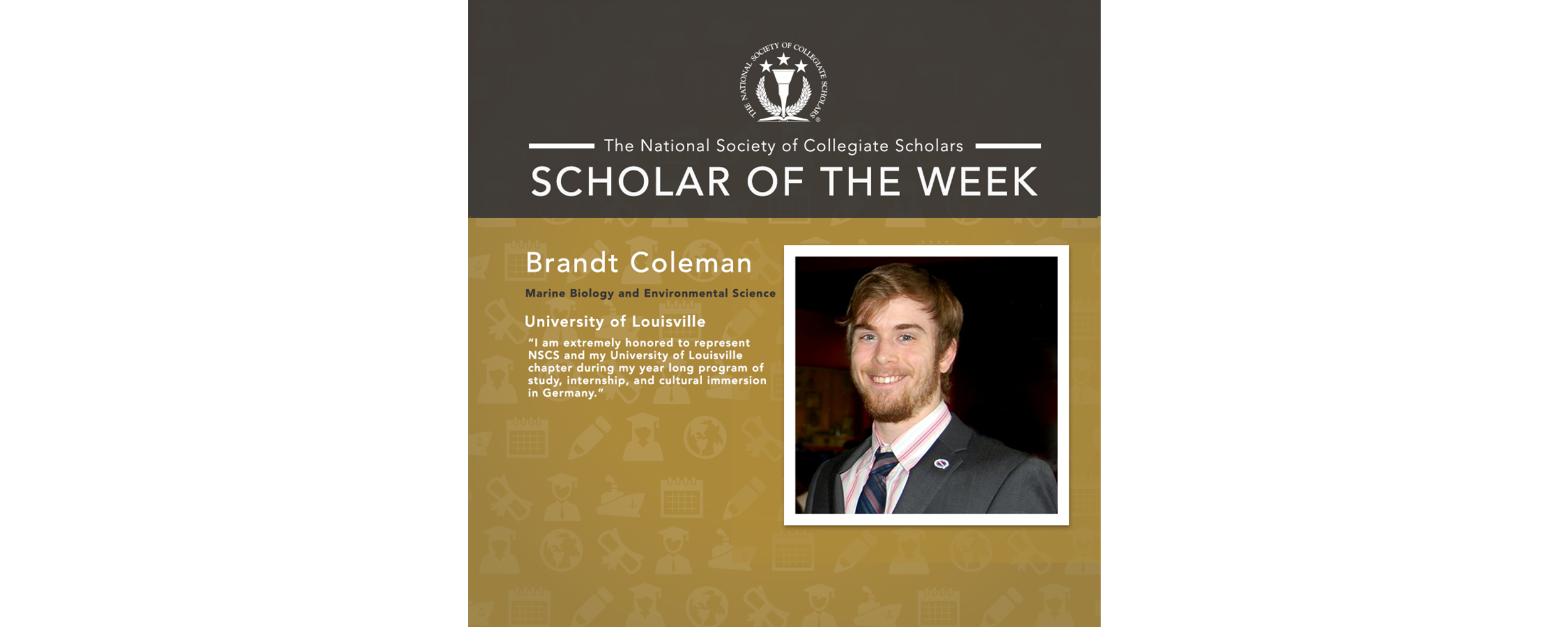 Scholar of the Week: Brandt Coleman