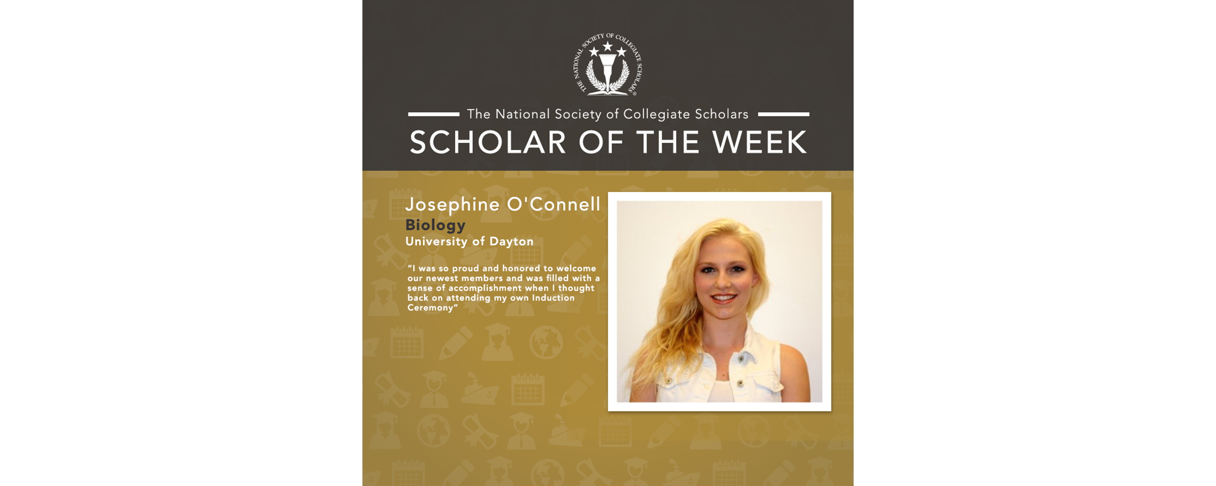 Scholar of the Week: Josephine O’Connell