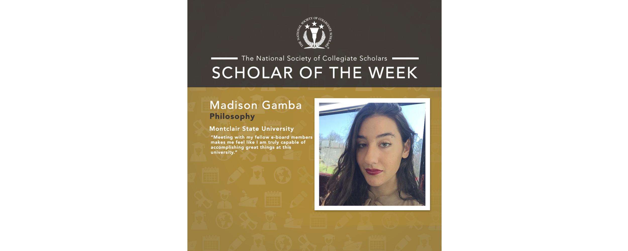 Scholar of the Week: Madison Gamba